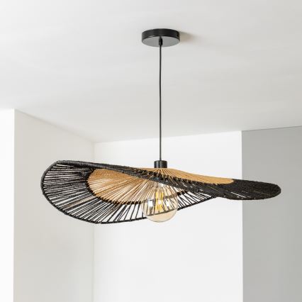 Brilagi - LED luster na sajli CERIA BOHO 1xE27/40W/230V prečnik 80 cm crna/smeđa