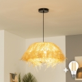 Brilagi - LED luster na sajli CERIA BOHO 1xE27/40W/230V, prečnika 40 cm, od rafije