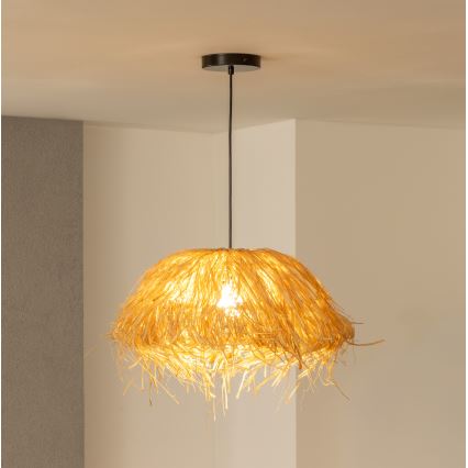 Brilagi - LED luster na sajli CERIA BOHO 1xE27/40W/230V, prečnika 40 cm, od rafije