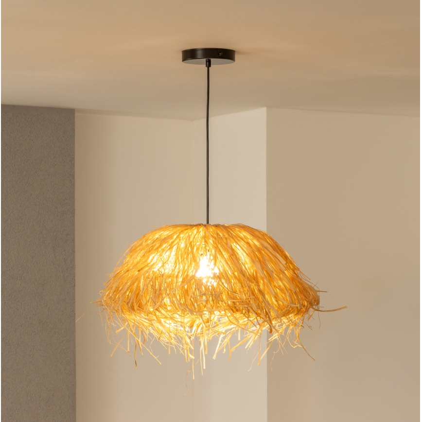 Brilagi - LED luster na sajli CERIA BOHO 1xE27/40W/230V, prečnika 40 cm, od rafije
