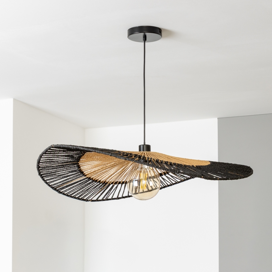 Brilagi - LED luster na sajli CERIA BOHO 1xE27/40W/230V Ø 50 cm crna/braon