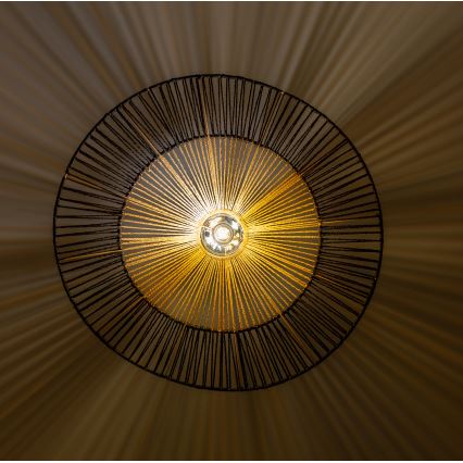 Brilagi - LED luster na sajli CERIA BOHO 1xE27/40W/230V Ø 50 cm crna/braon