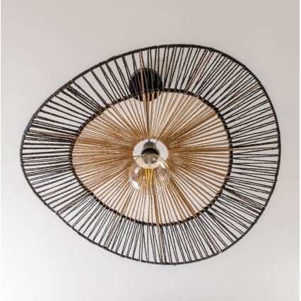 Brilagi - LED luster na sajli CERIA BOHO 1xE27/40W/230V Ø 50 cm crna/braon
