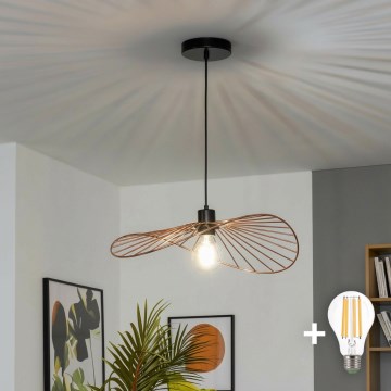 Brilagi - LED luster na sajli CERIA WIRE 1xE27/40W/230V 40x56 cm bronza