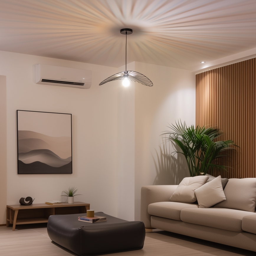 Brilagi - LED luster na sajli CERIA WIRE 1xE27/40W/230V 40x56 cm crna