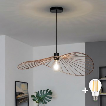 Brilagi - LED luster na sajli CERIA WIRE 1xE27/40W/230V 60x80 cm bronza