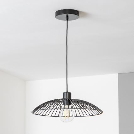 Brilagi - LED luster na sajli CERIA WIRE 1xE27/40W/230V prečnik 38 cm crna
