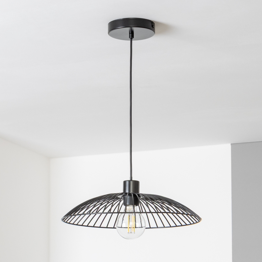 Brilagi - LED luster na sajli CERIA WIRE 1xE27/40W/230V prečnik 38 cm crna