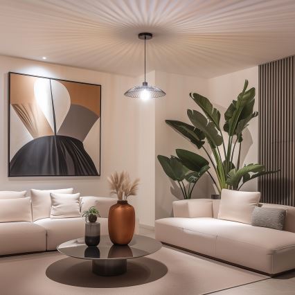 Brilagi - LED luster na sajli CERIA WIRE 1xE27/40W/230V prečnik 38 cm crna