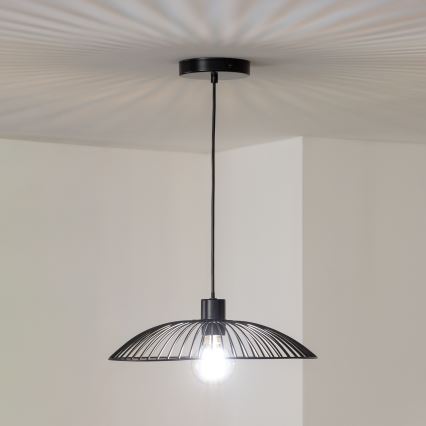 Brilagi - LED luster na sajli CERIA WIRE 1xE27/40W/230V prečnik 38 cm crna