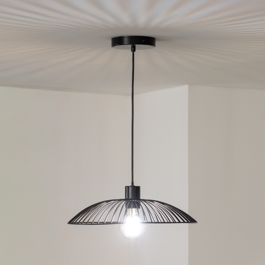 Brilagi - LED luster na sajli CERIA WIRE 1xE27/40W/230V prečnik 38 cm crna
