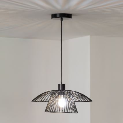 Brilagi - LED luster na sajli CERIA WIRE 1xE27/40W/230V prečnik 38 cm crna