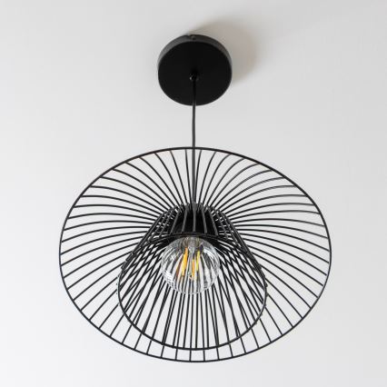Brilagi - LED luster na sajli CERIA WIRE 1xE27/40W/230V prečnik 38 cm crna