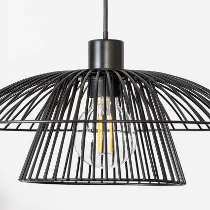 Brilagi - LED luster na sajli CERIA WIRE 1xE27/40W/230V prečnik 38 cm crna