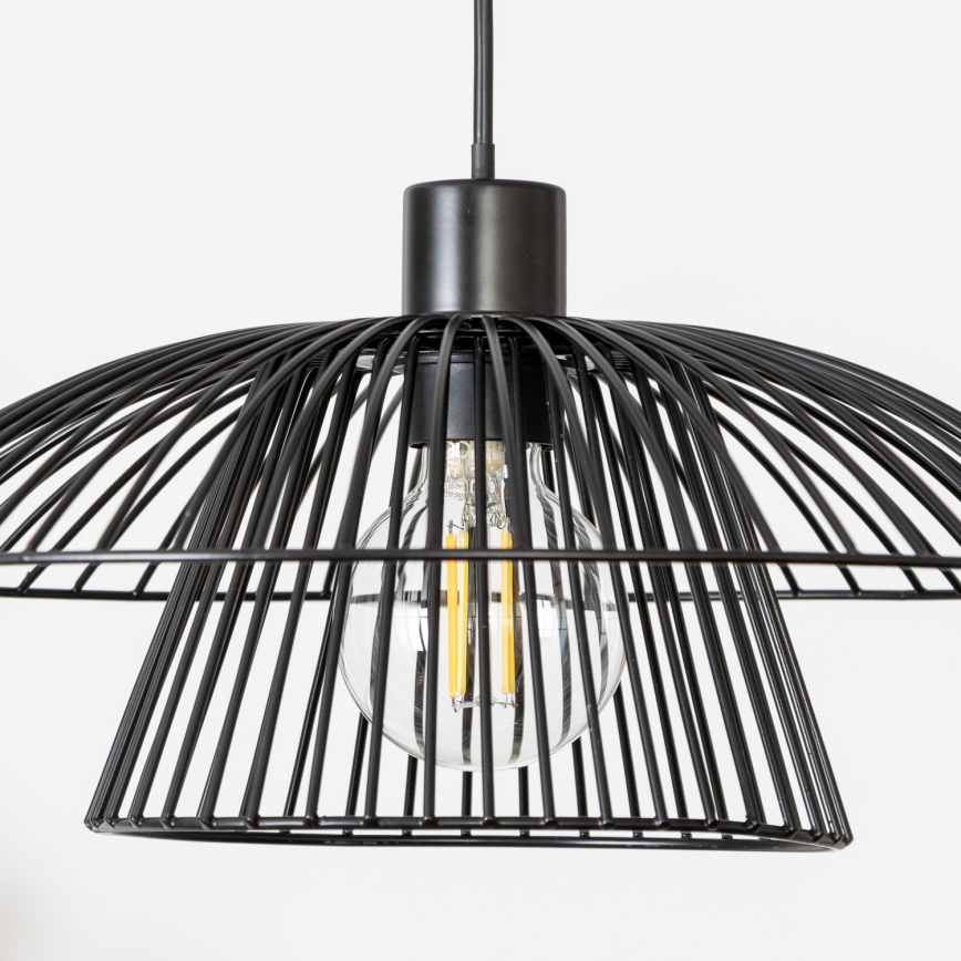 Brilagi - LED luster na sajli CERIA WIRE 1xE27/40W/230V prečnik 38 cm crna