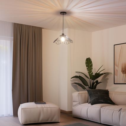Brilagi - LED luster na sajli CERIA WIRE 1xE27/40W/230V, prečnik 40 cm, crna