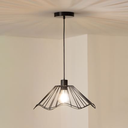 Brilagi - LED luster na sajli CERIA WIRE 1xE27/40W/230V, prečnik 40 cm, crna