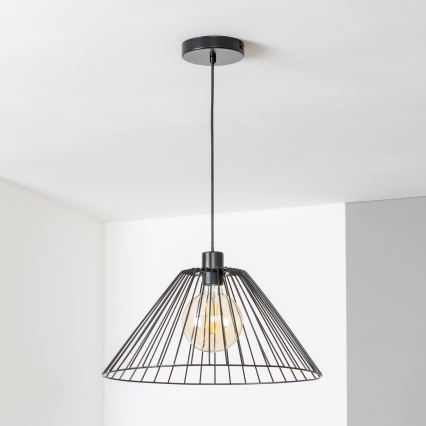 Brilagi - LED luster na sajli CERIA WIRE 1xE27/40W/230V, prečnik 45 cm, crna
