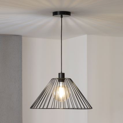 Brilagi - LED luster na sajli CERIA WIRE 1xE27/40W/230V, prečnik 45 cm, crna