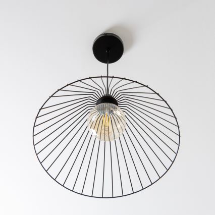 Brilagi - LED luster na sajli CERIA WIRE 1xE27/40W/230V, prečnik 45 cm, crna
