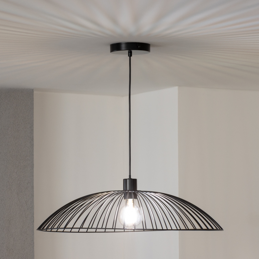 Brilagi - LED luster na sajli CERIA WIRE 1xE27/40W/230V prečnik 60 cm crna
