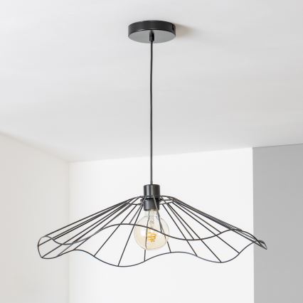 BRILAGI - LED luster na sajli CERIA WIRE 1xE27/40W/230V, prečnik 60 cm, crne boje