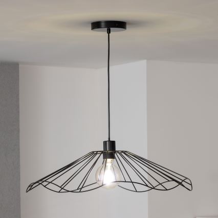 BRILAGI - LED luster na sajli CERIA WIRE 1xE27/40W/230V, prečnik 60 cm, crne boje