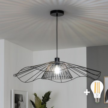 Brilagi - LED luster na sajli CERIA WIRE 1xE27/40W/230V prečnik 80 cm crna