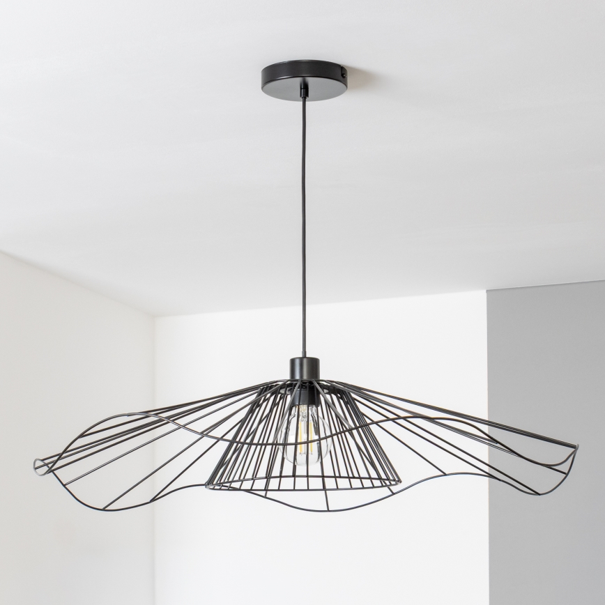 Brilagi - LED luster na sajli CERIA WIRE 1xE27/40W/230V prečnik 80 cm crna