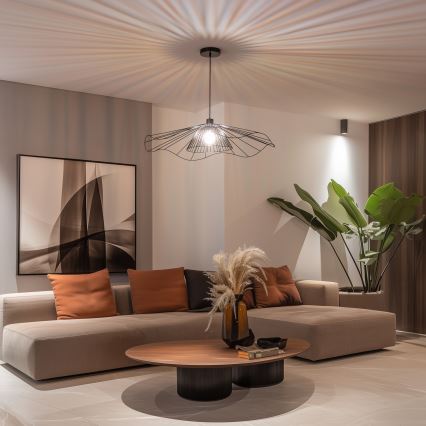 Brilagi - LED luster na sajli CERIA WIRE 1xE27/40W/230V prečnik 80 cm crna