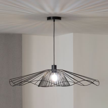 Brilagi - LED luster na sajli CERIA WIRE 1xE27/40W/230V prečnik 80 cm crna