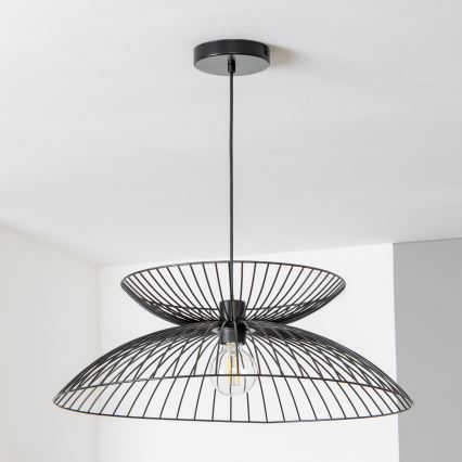 Brilagi - LED luster na sajli CERIA WIRE 1xE27/40W/230V prečnika 60 cm, crne boje