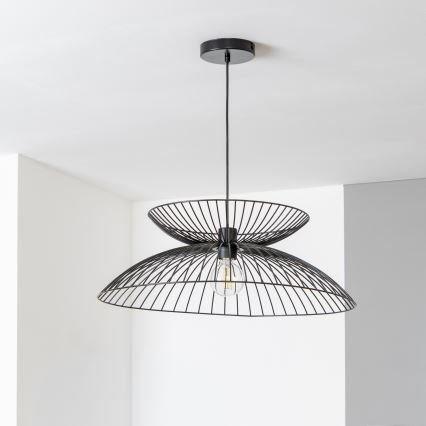 Brilagi - LED luster na sajli CERIA WIRE 1xE27/40W/230V prečnika 60 cm, crne boje