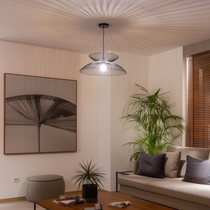 Brilagi - LED luster na sajli CERIA WIRE 1xE27/40W/230V prečnika 60 cm, crne boje