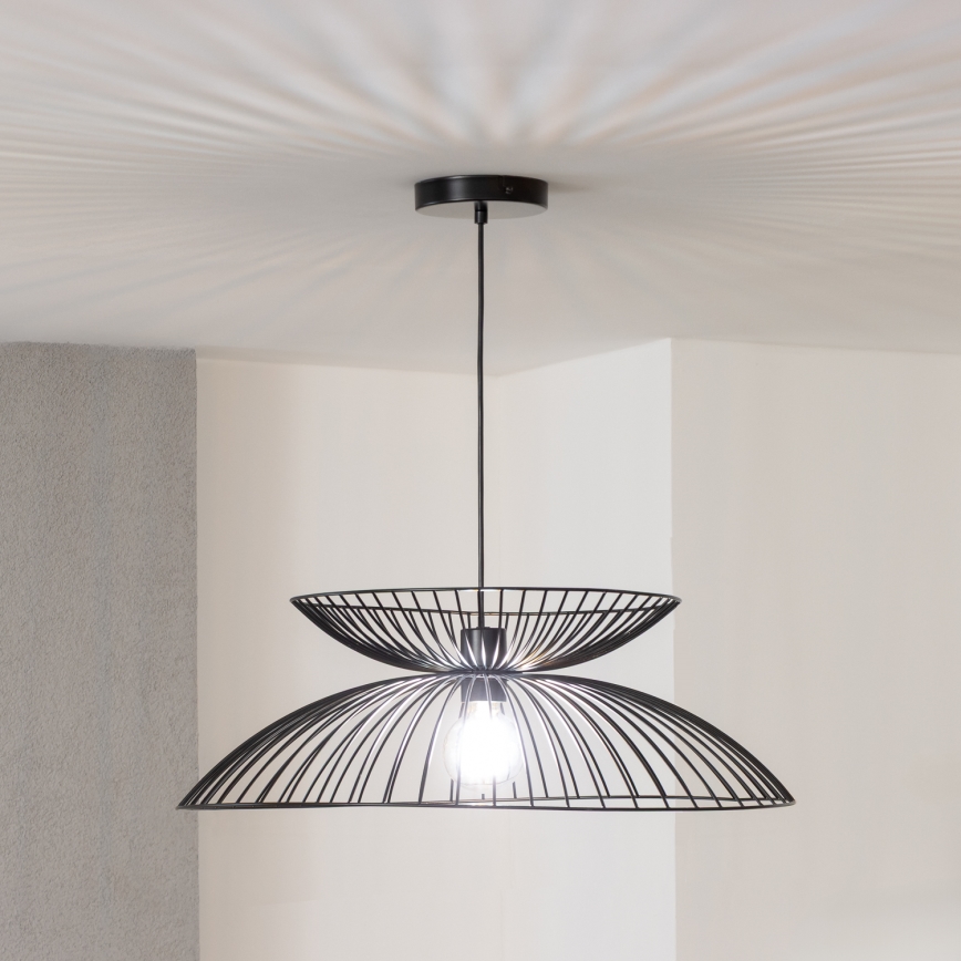 Brilagi - LED luster na sajli CERIA WIRE 1xE27/40W/230V prečnika 60 cm, crne boje