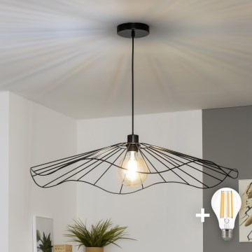 Brilagi - LED luster na sajli CERIA WIRE 1xE27/40W/230V Ø 80 cm crna