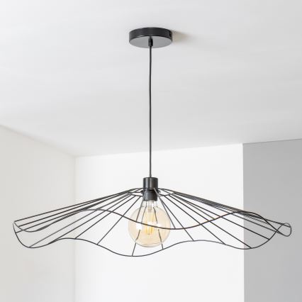 Brilagi - LED luster na sajli CERIA WIRE 1xE27/40W/230V Ø 80 cm crna