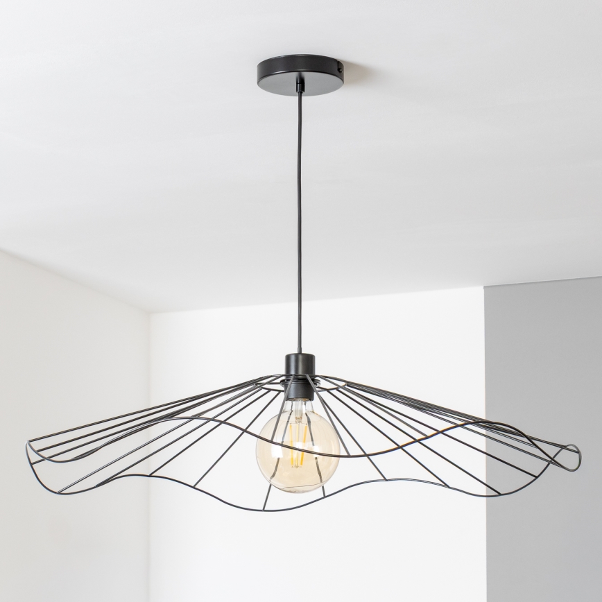 Brilagi - LED luster na sajli CERIA WIRE 1xE27/40W/230V Ø 80 cm crna