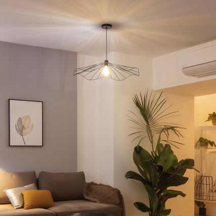 Brilagi - LED luster na sajli CERIA WIRE 1xE27/40W/230V Ø 80 cm crna