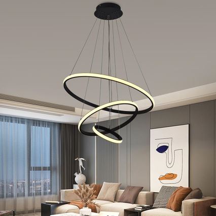 Brilagi - prigušiva LED luster na sajli CIRCLE LED/90W/230V 3000-6500K prečnika 60 cm + daljinski upravljač