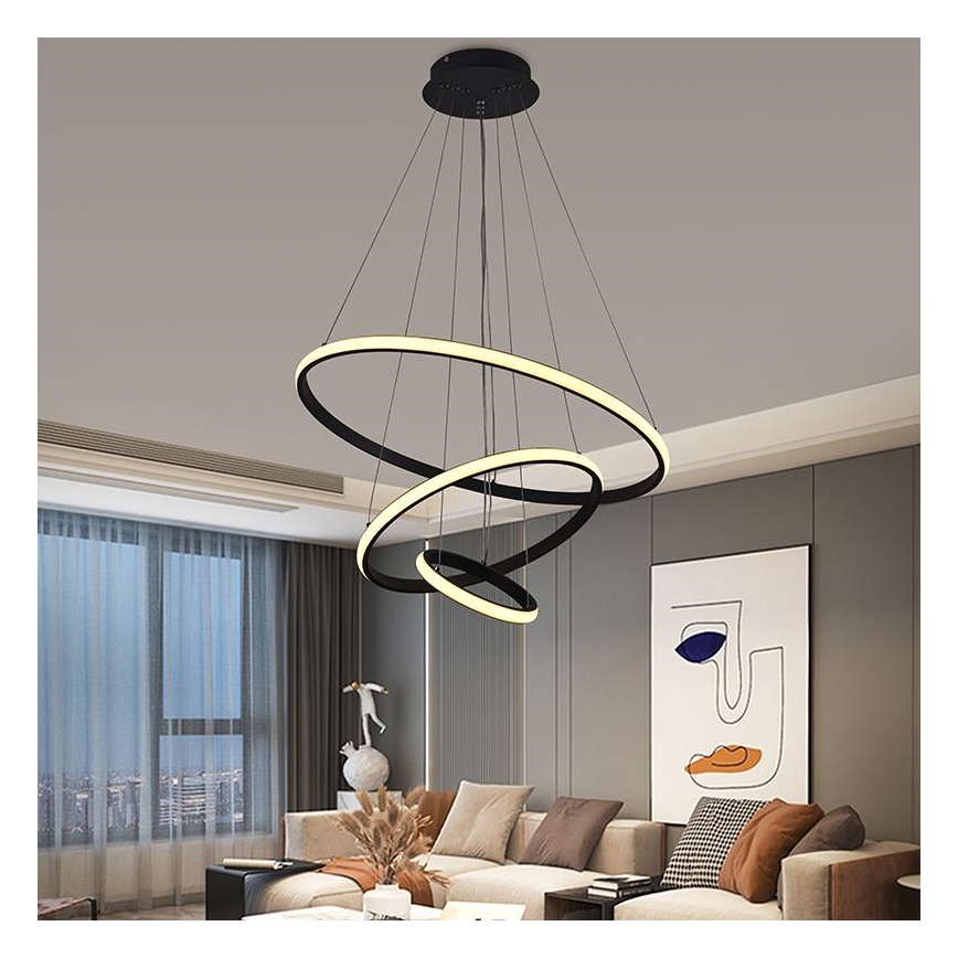Brilagi - prigušiva LED luster na sajli CIRCLE LED/90W/230V 3000-6500K prečnika 60 cm + daljinski upravljač