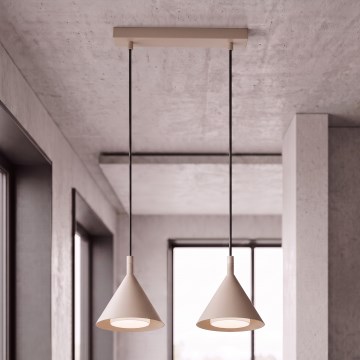 BRILAGI - LED Luster na sajli CONE DOUBLE 2xGX53/15W/230V bež