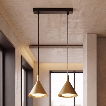 BRILAGI - LED Luster na sajli CONE DOUBLE 2xGX53/15W/230V zlatna
