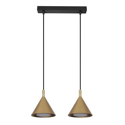 BRILAGI - LED Luster na sajli CONE DOUBLE 2xGX53/15W/230V zlatna