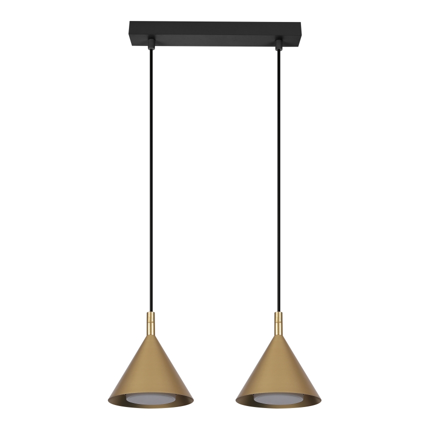 BRILAGI - LED Luster na sajli CONE DOUBLE 2xGX53/15W/230V zlatna