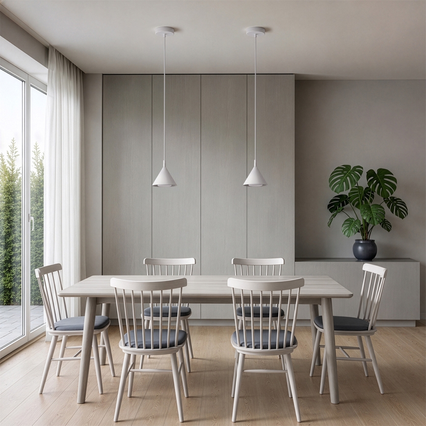 BRILAGI - LED Luster na sajli CONE SINGLE 1xGX53/15W/230V bela