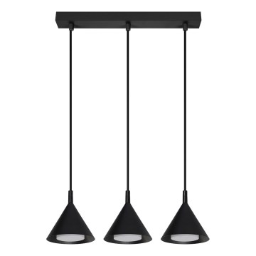 BRILAGI - LED Luster na sajli CONE TRIPLE 3xGX53/15W/230V crna