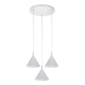 BRILAGI - LED Luster na sajli CONE TRIPLE ROUND 3xGX53/15W/230V bela
