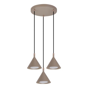BRILAGI - LED Luster na sajli CONE TRIPLE ROUND 3xGX53/15W/230V bež