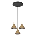 BRILAGI - LED Luster na sajli CONE TRIPLE ROUND 3xGX53/15W/230V zlatna